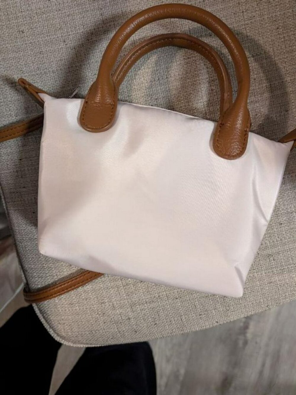 No Boundaries Mini Tote Crossbody Bag Faux Leather Trim